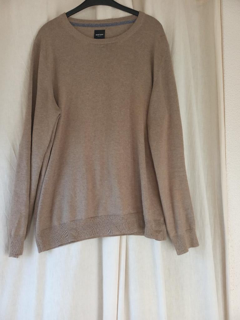 TRUI MET ELLEBOOGSTUKKEN, Beige, Ophalen of Verzenden, Bertoni, Maat 56/58 (XL)