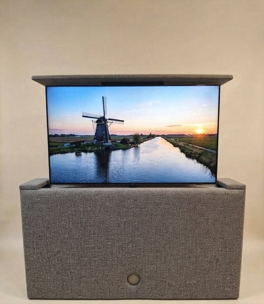 Voetbord met tv lift * nieuw* tot 65 inch €999,-, Philips, 50 Hz, Nieuw, Ophalen of Verzenden