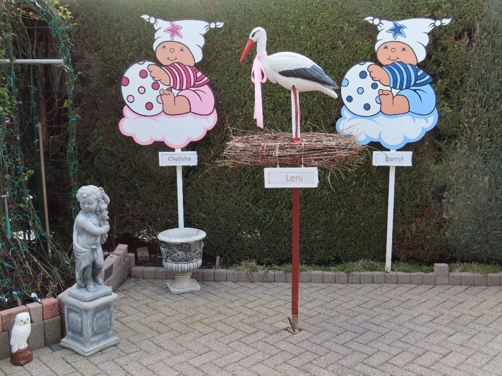 Geboorteborden of ooievaar op nest de goedkoopste., Kinderen en Baby's, Ophalen, Nieuw, Geboortebord