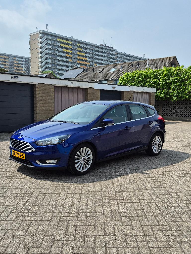 Ford Focus 1.0 First Edition 125pk CC, BT, Airco, Blauw, Euro 6, Blauw, Origineel Nederlands, 1200 kg