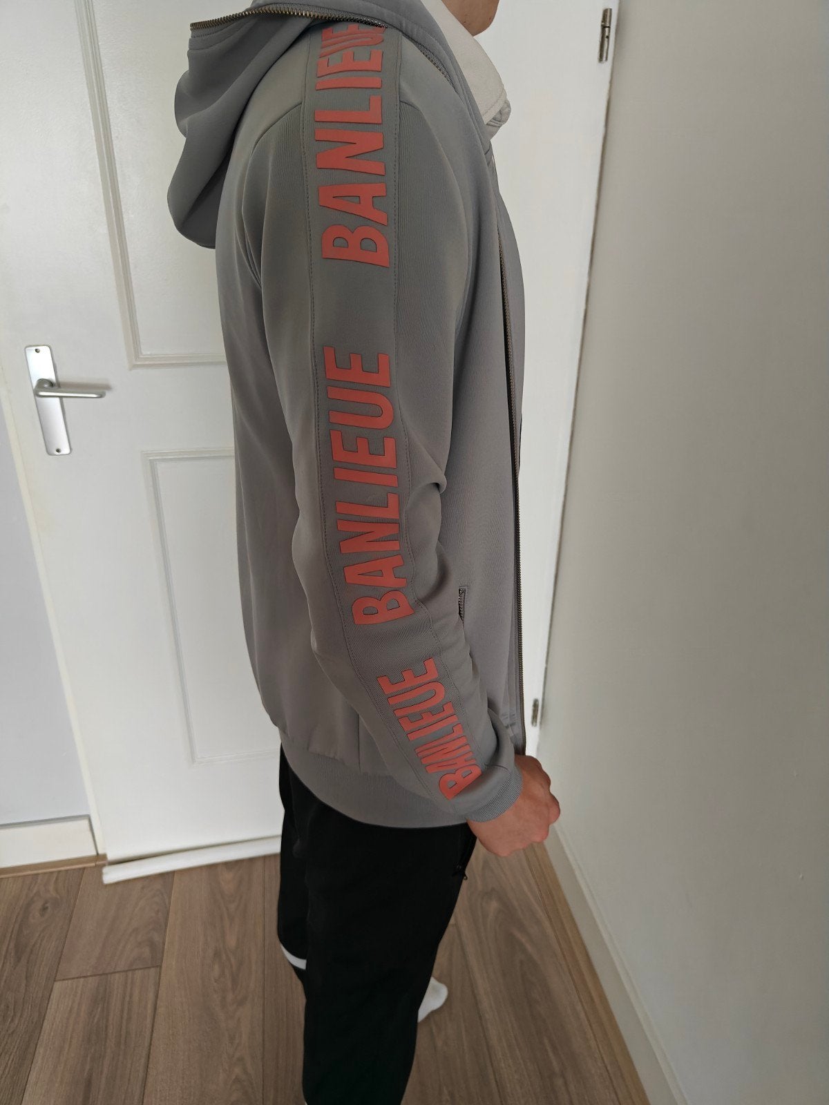 Banlieue Hoodie Grijs - Maat 2XS (vergelijkbaar met 170), Gebruikt, Banlieue, Ophalen of Verzenden, Jongen
