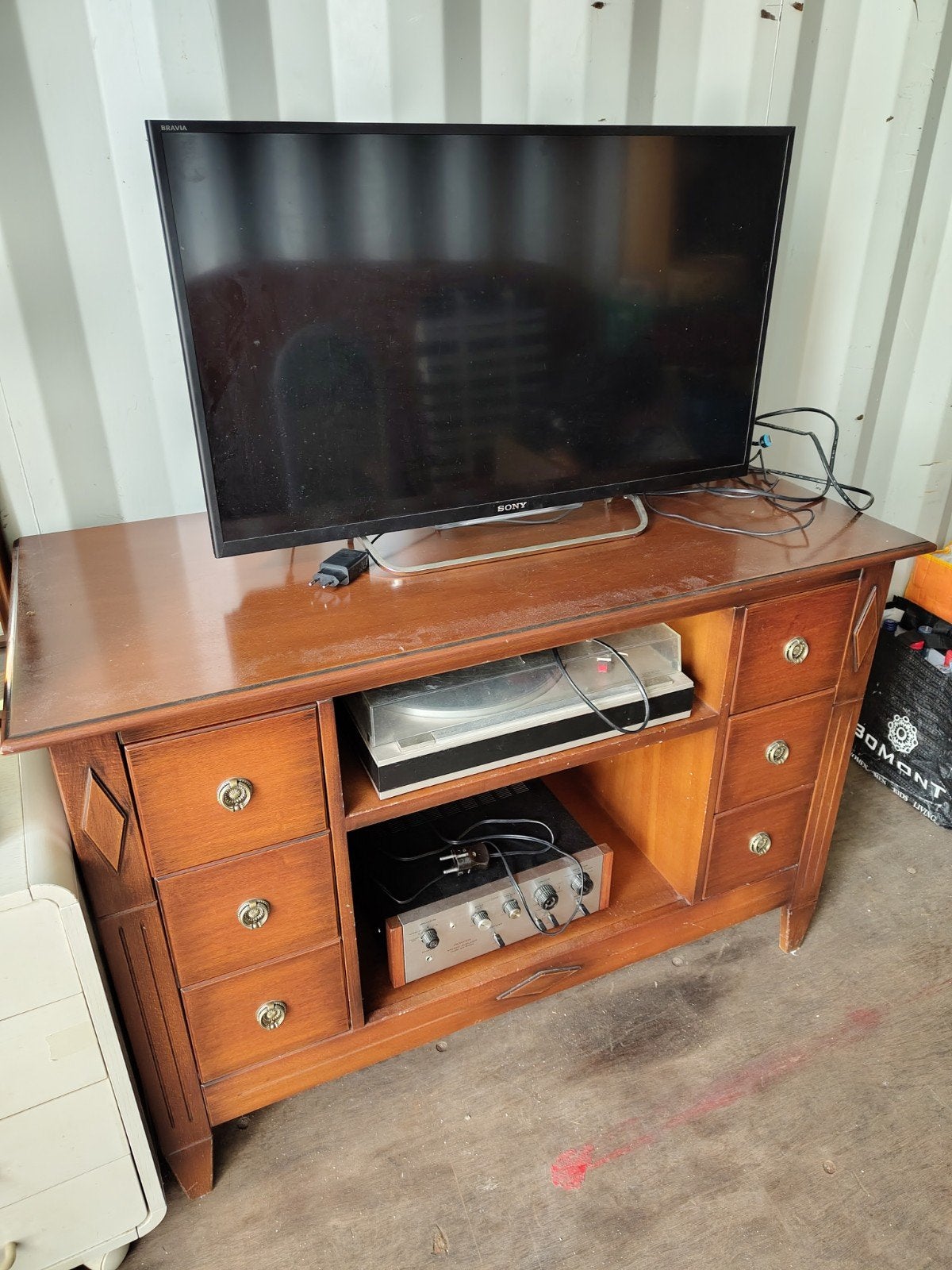 Vintage TV-meubel/audiomeubel met opbergruimte