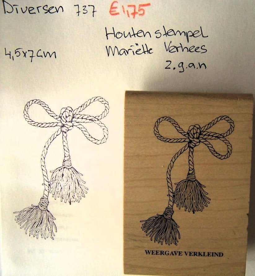 Diversen 737 Houten stempel, Ophalen of Verzenden, Zo goed als nieuw, Houten stempel