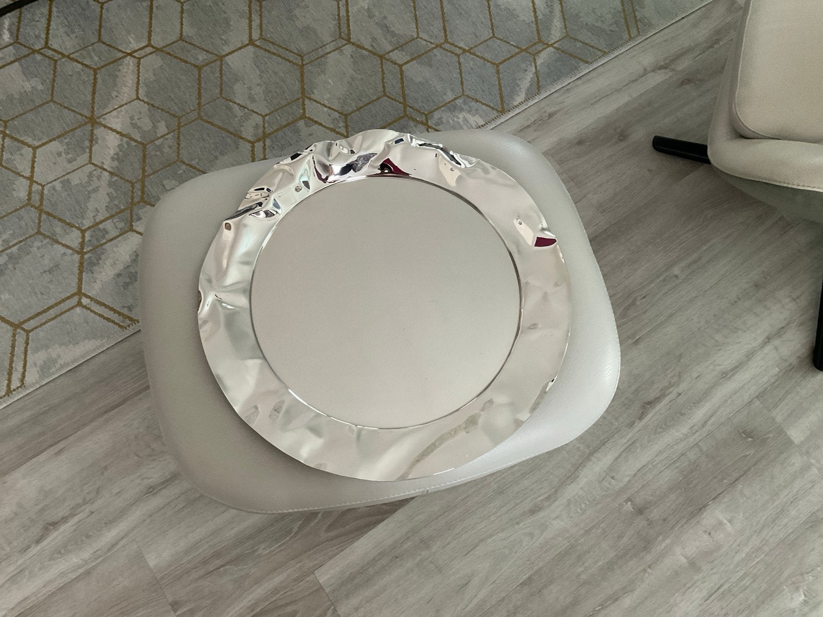 Alessi dienblad/schaal van staal, Ø 45 cm, Ophalen, Gebruikt, Zilver, Metaal