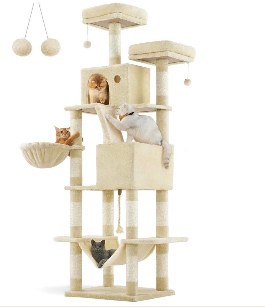 Luxe Krabpaal – 206 cm Hoog | Alles-in-één Speelparadijs, Ophalen, Nieuw, Krabpaal