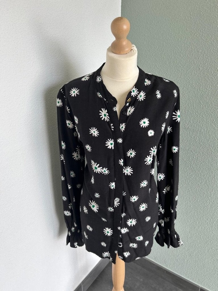 Fabienne Chapot maat 40 Studio Noa Blouse bloem 137, Kleding | Dames, Blouses en Tunieken, Maat 38/40 (M), Zwart, Ophalen of Verzenden