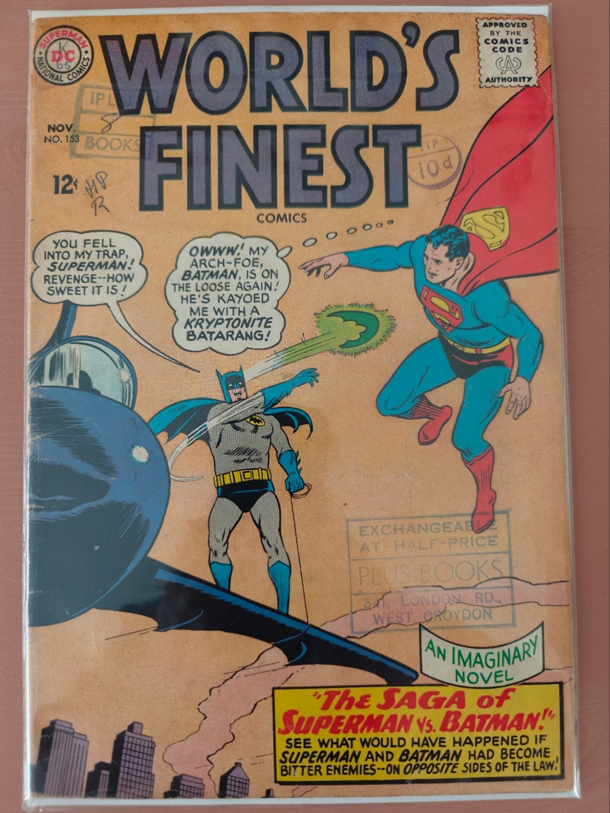 World's Finest #153 (1965) Batman slaps Robin meme! 🔥, Boeken, Eén comic, Amerika, Ophalen of Verzenden, Zo goed als nieuw