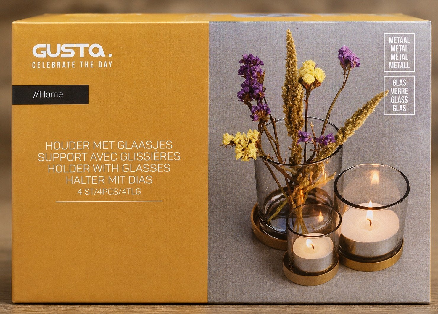 7 sets GUSTA houders met glaasjes - bruiloft decoratie, Ophalen