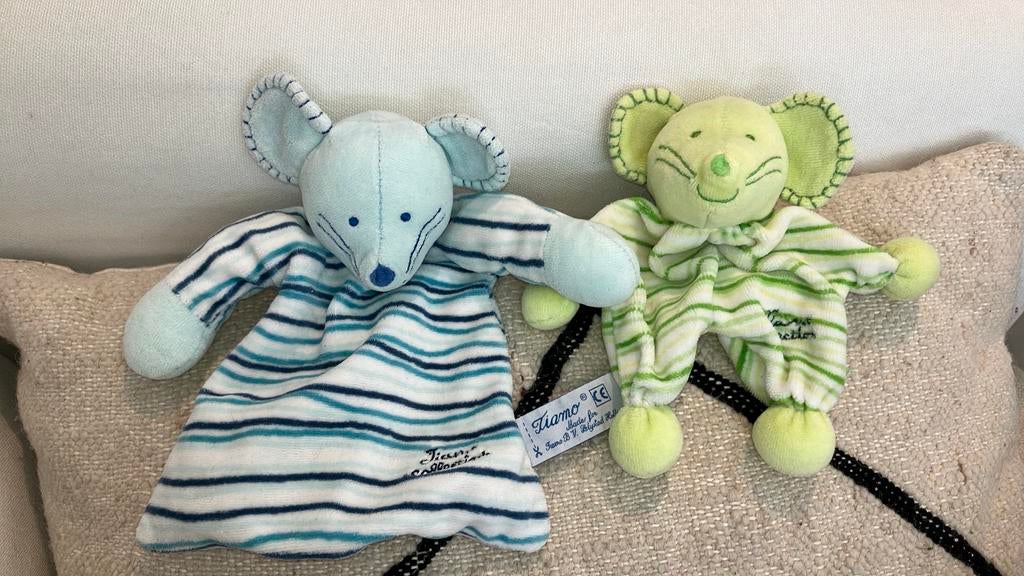 Tiamo mike muis blauw groen, Ophalen of Verzenden, Zo goed als nieuw, Overige typen