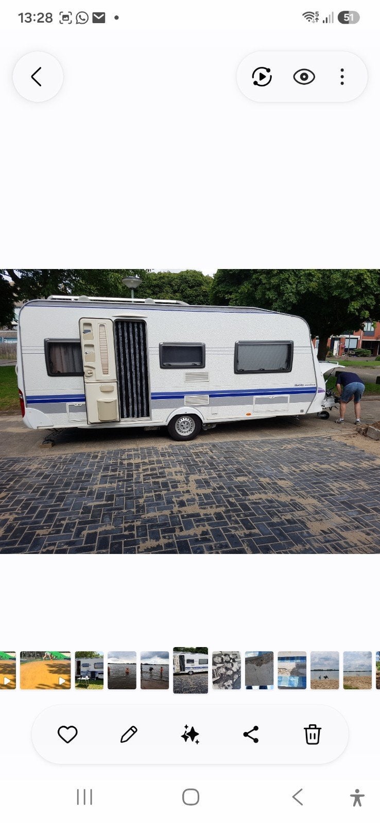 Ruime Hobby caravan Excellent UL 495, Caravans en Kamperen, Caravans, Rondzit, Hobby, Schokbreker, Particulier