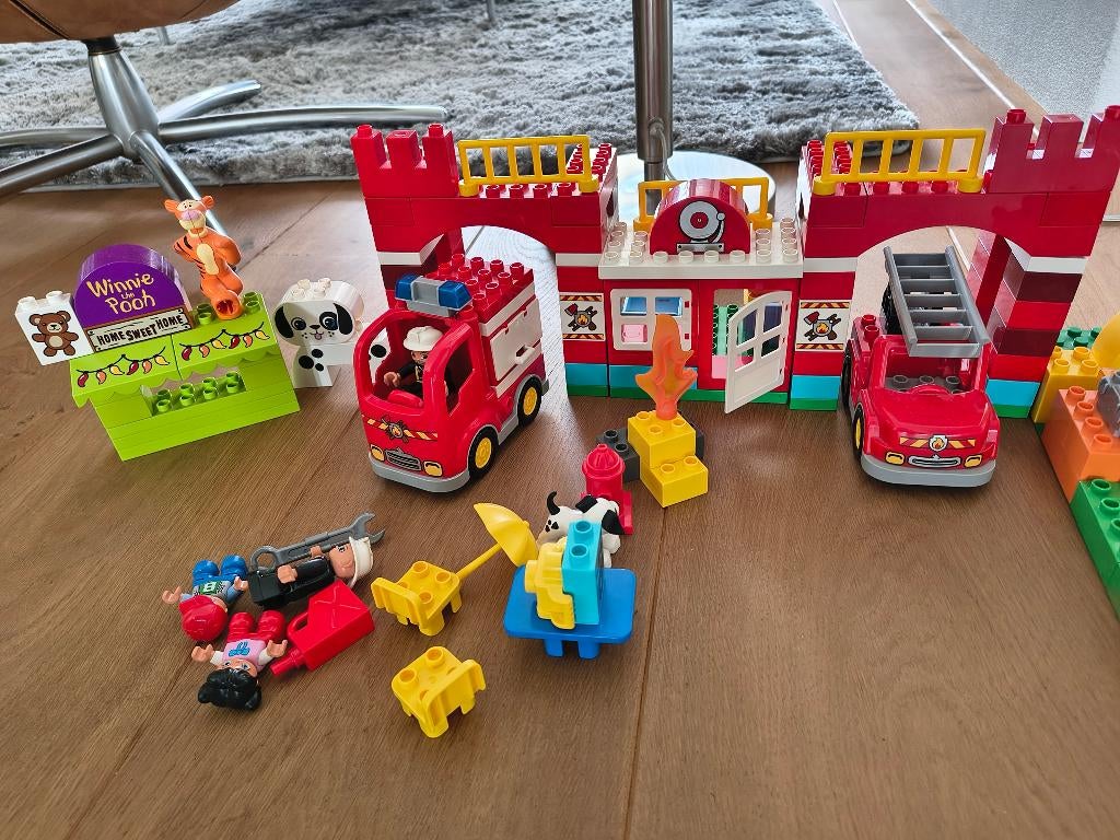 Lego Duplo verzameling brandweer kazerne en overige, Ophalen, Gebruikt, Overige thema's, Duplo