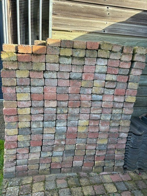 Klinkers - cobblestones - koppelstones, Tuin en Terras, Ophalen, Gebruikt, Klinkers, 5 tot 10 m²