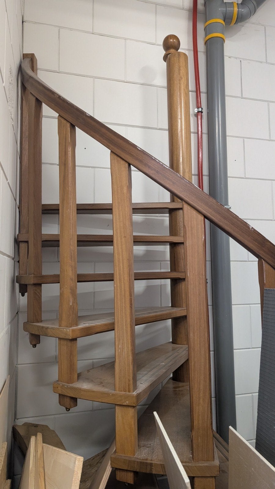 Houten Spiltrap / wenteltrap, Ophalen, Zo goed als nieuw, Trap, 2 tot 4 meter