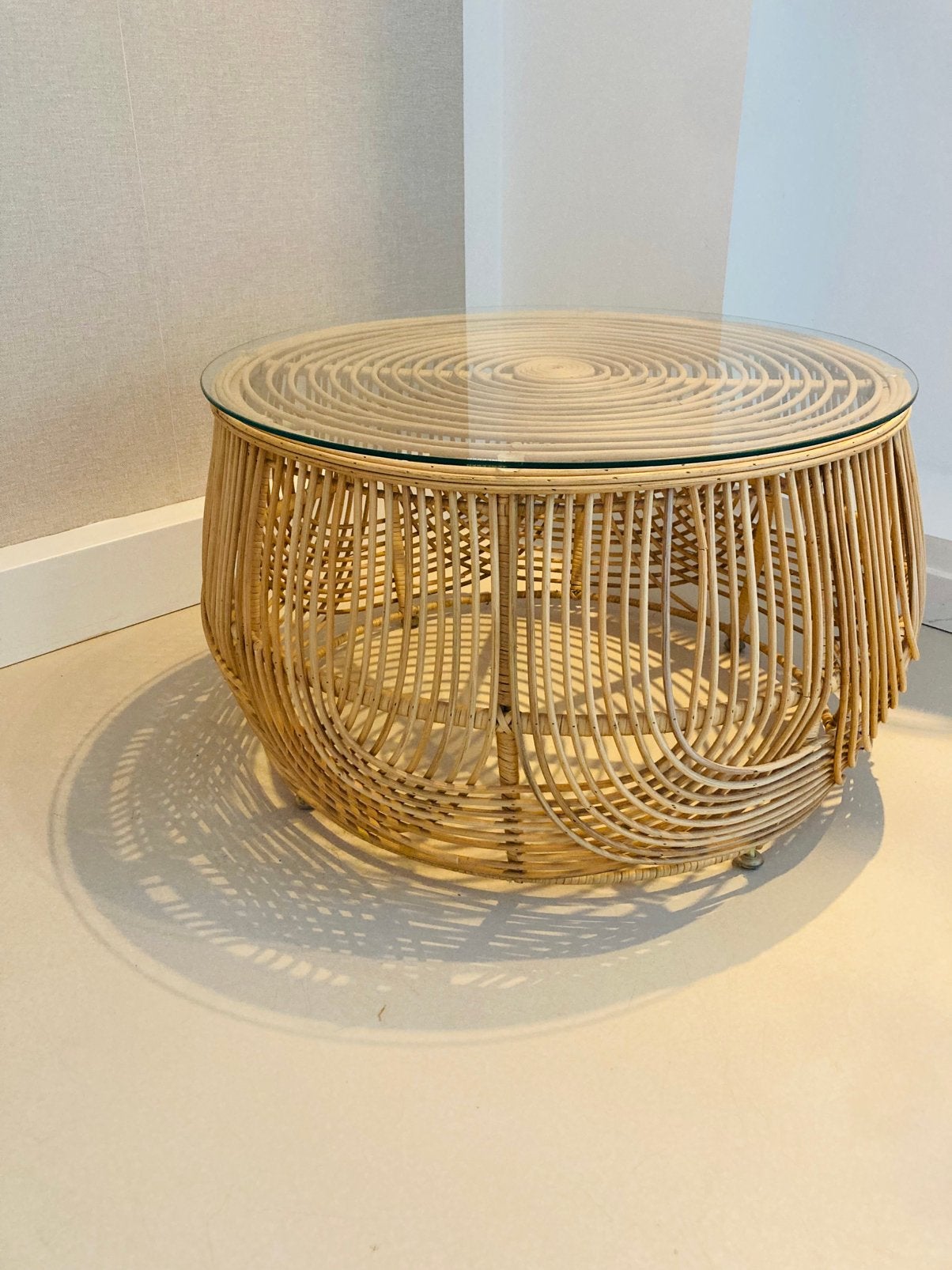 Rotan salontafel - ronde tafel - Loods 5 / nusa living, Huis en Inrichting, Tafels | Salontafels, Ophalen, 50 tot 100 cm, Rond