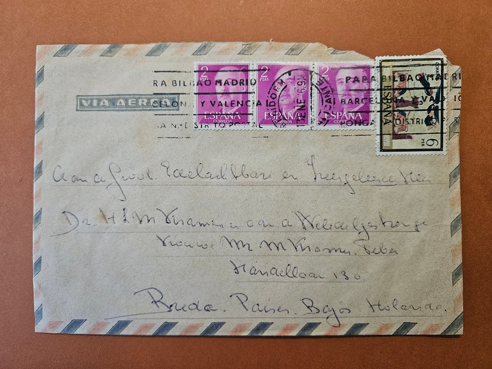 117) Spanje 1969, Ophalen of Verzenden, Envelop