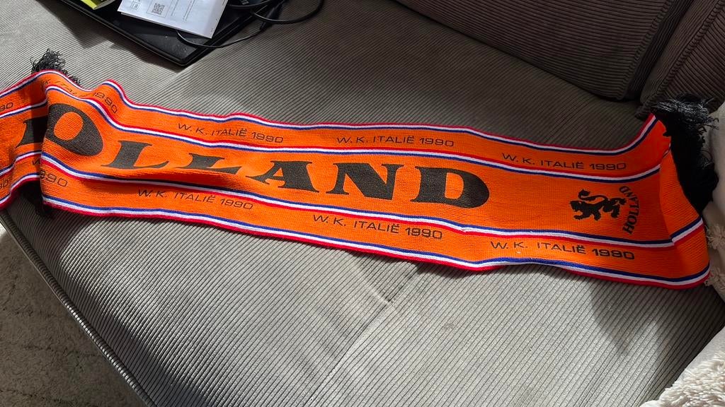 1 voetbal sjaal /holland wk italie 1990, Maat L, Ophalen, Gebruikt, Clubaccessoires