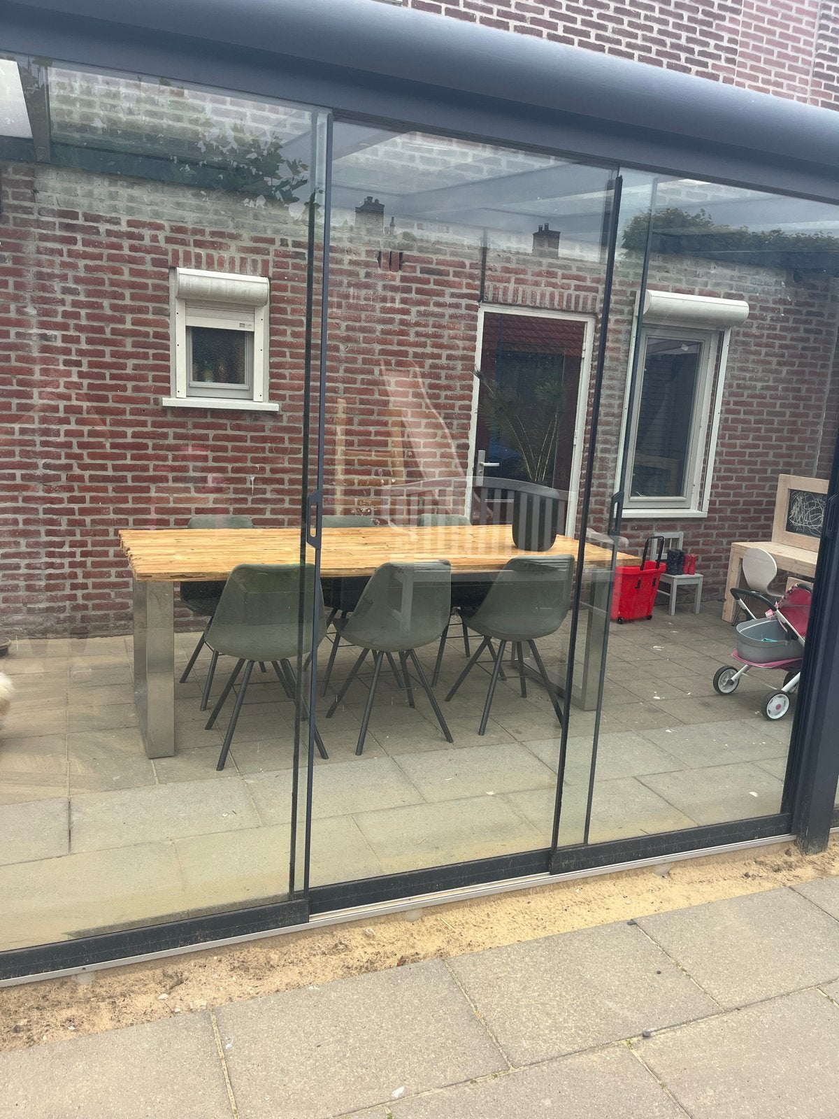 Veranda Gumax Serre 6x3m met glazen dak en schuifwanden, Ophalen of Verzenden, Gebruikt, Serre