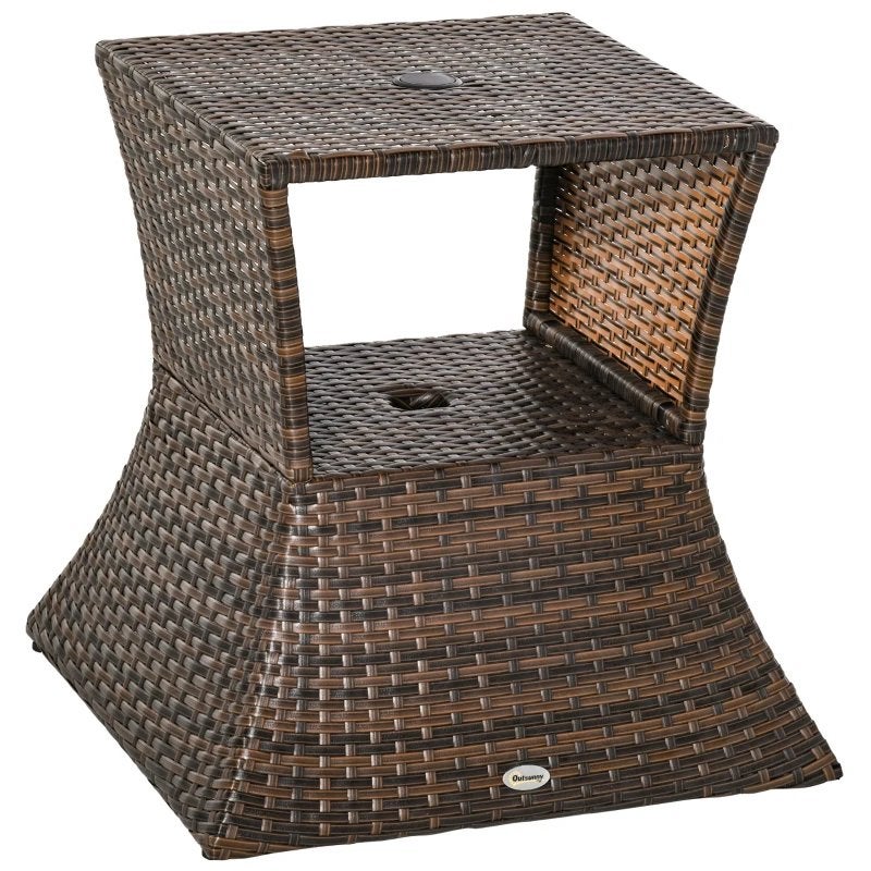 Outsunny tuintafel bijzettafel zonneschermstandaard, Ophalen, Nieuw, Rond