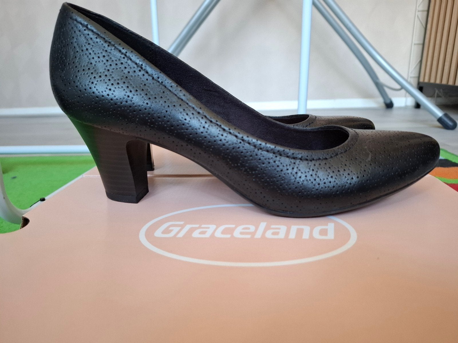 Leren pumps (maat 40), 5th Avenue, Pumps, Zwart, Ophalen of Verzenden, Zo goed als nieuw