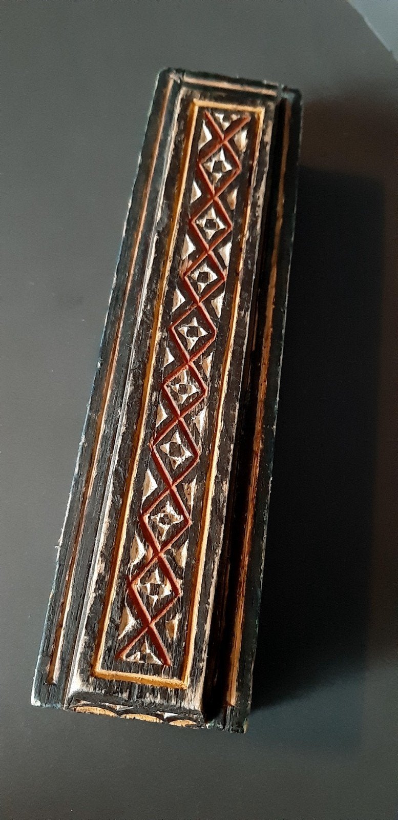 Antiek houten pennendoos, Ophalen of Verzenden