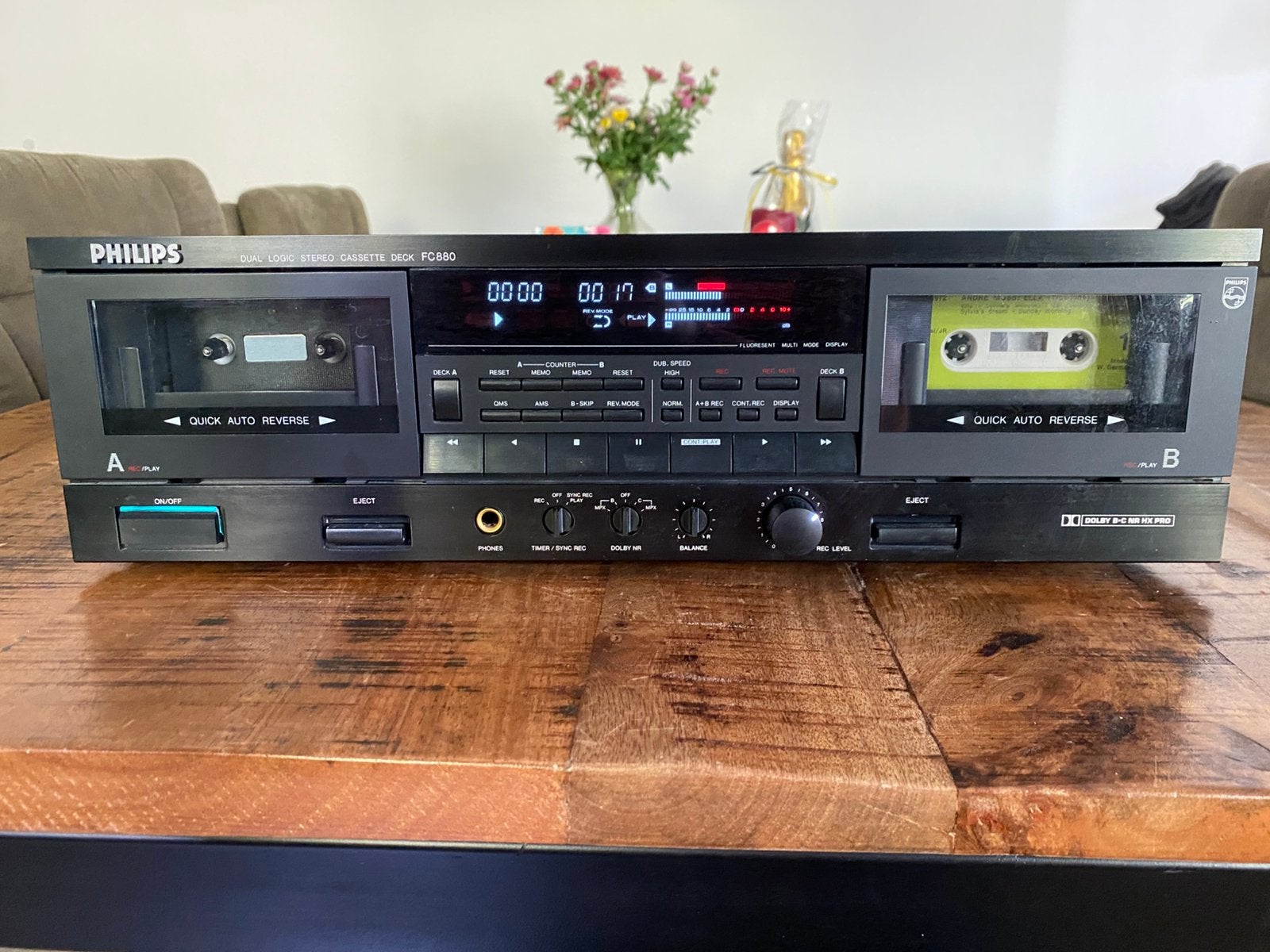 Philips cassettedeck FC880, Audio, Tv en Foto, Ophalen of Verzenden, Philips