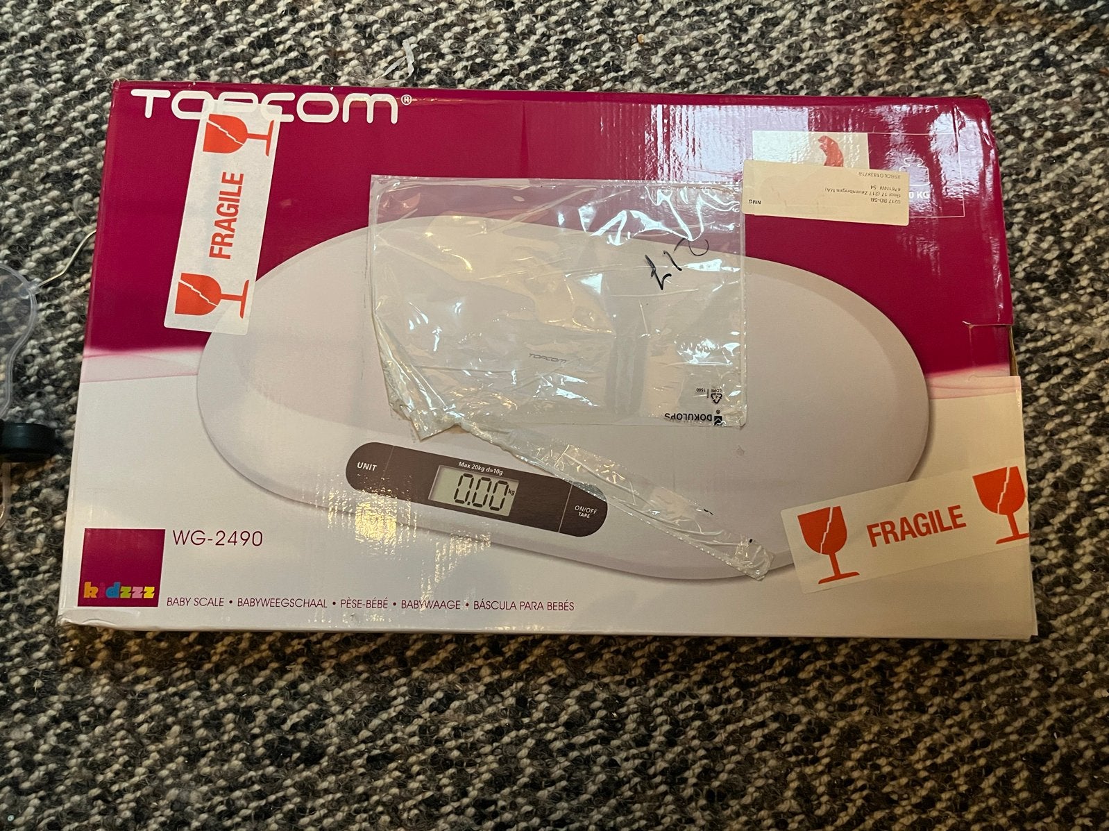 Topcom Babyweegschaal WG-2490 - Nauwkeurig en Betrouwbaar, Witgoed en Apparatuur, Ophalen, 1 tot 500 gram, Nieuw, Digitaal
