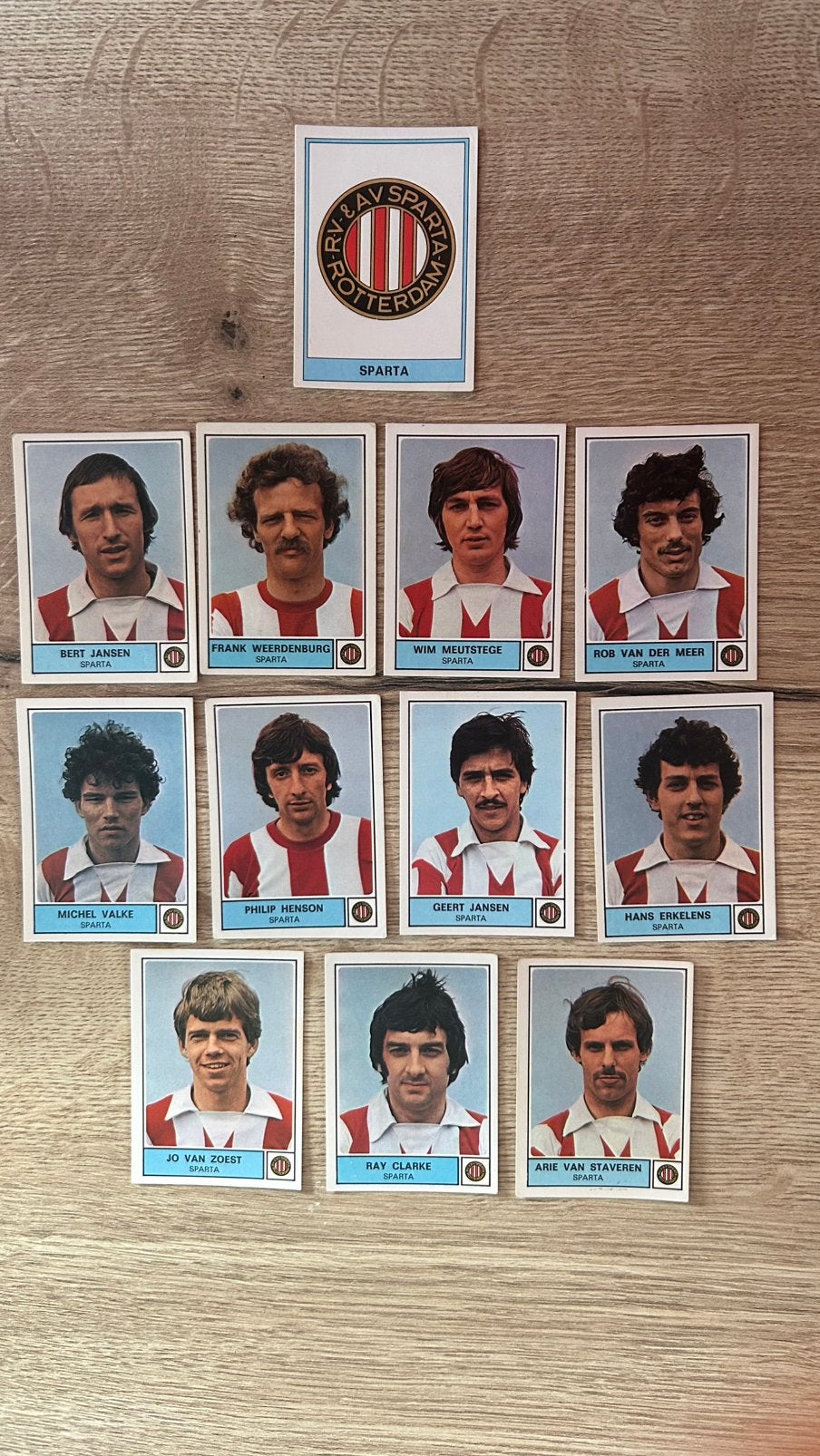 Panini Voetbal 78 plaatjes Sparta 12x, Ophalen of Verzenden, Zo goed als nieuw, Meerdere plaatjes