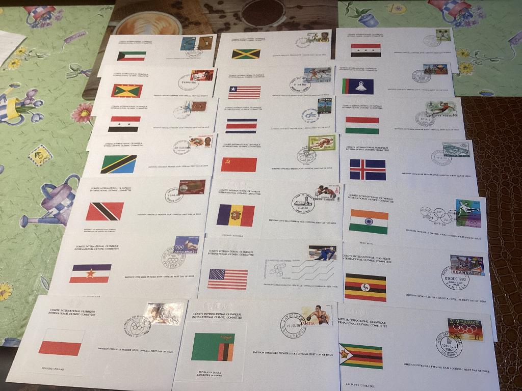 No1890 Olympische spelen 21fdc 1980 wereld Nederland, Postzegels en Munten, Postzegels | Eerstedagenveloppen, Ophalen, Onbeschreven