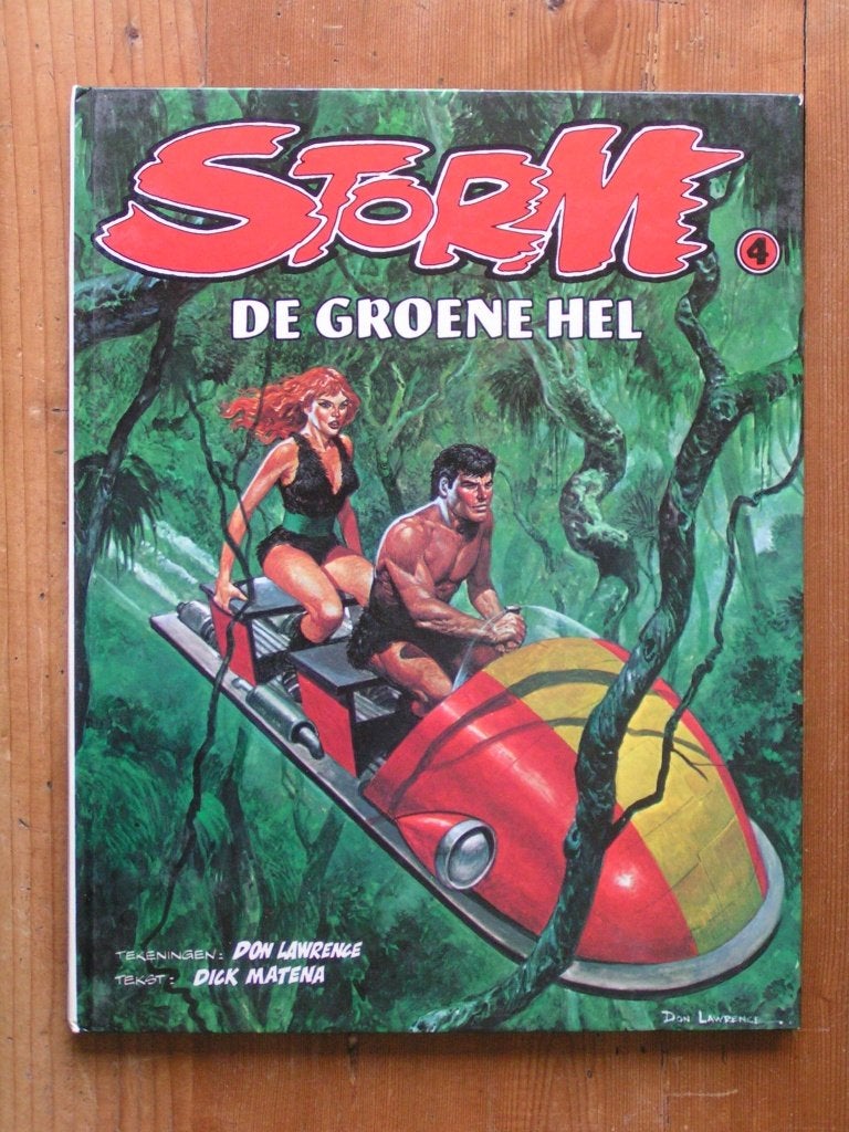 Storm - 04_De groene hel [1e druk], Boeken, Eén stripboek, Ophalen of Verzenden, Gelezen, Don Lawrence
