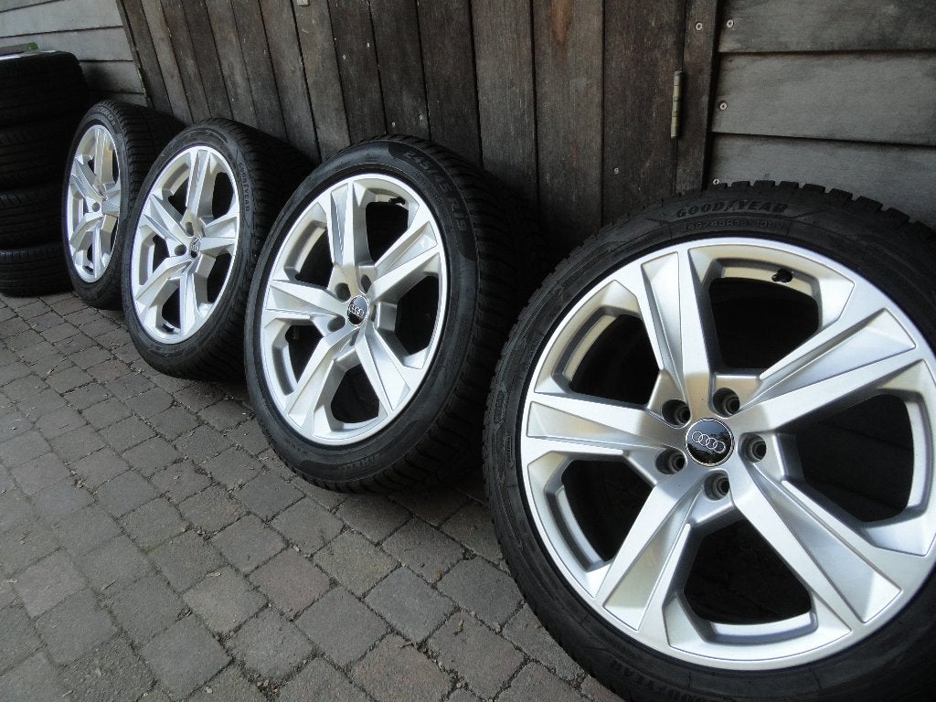 Audi A7,A8 alu velgen origineel met winterbanden 19 inch, Banden en Velgen, Winterbanden, Personenwagen, Ophalen