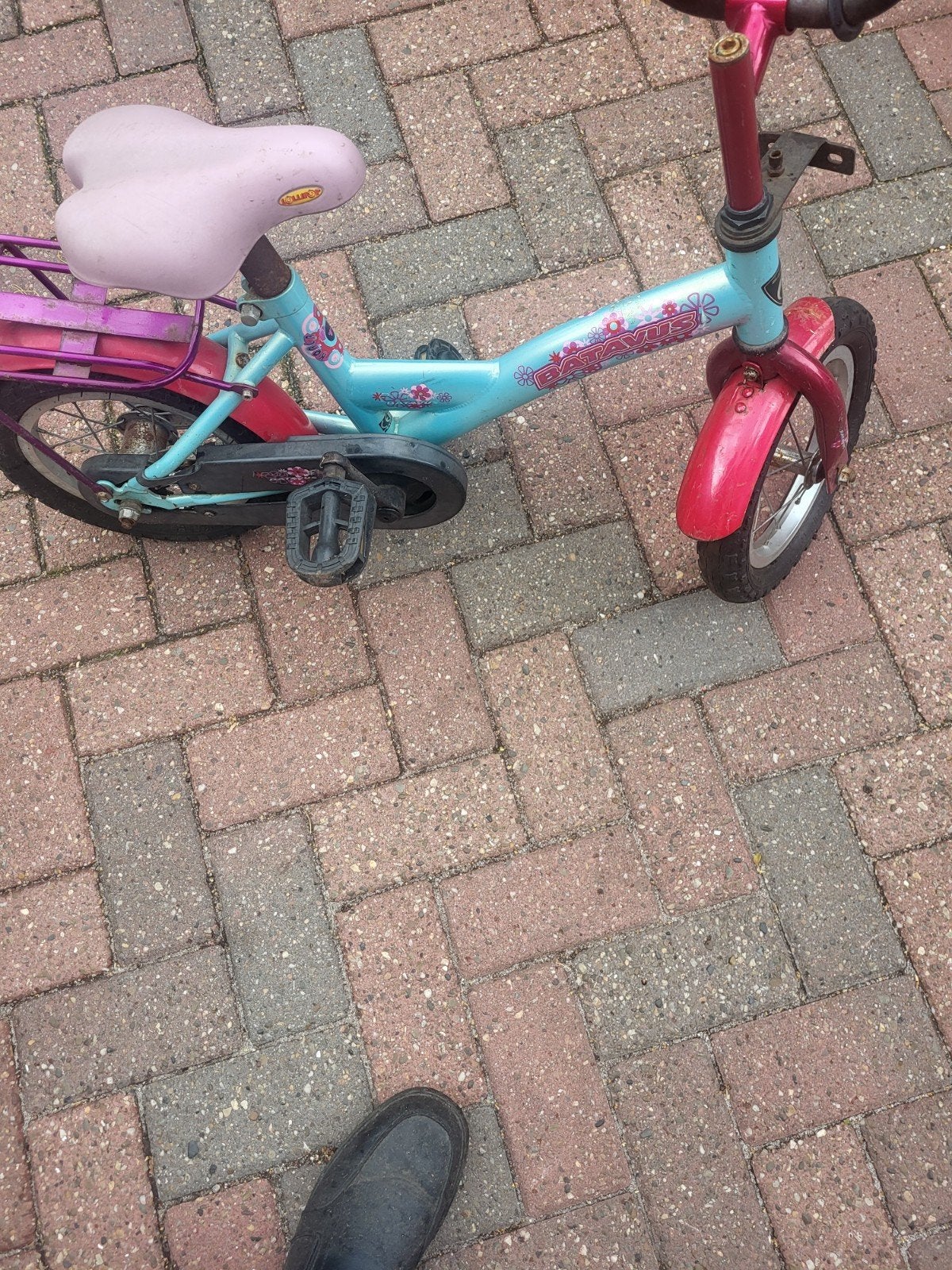 Kinderfiets Puky 12 inch - Blauw/Roze, Fietsen en Brommers, Terugtraprem, Gebruikt, Puky, Ophalen of Verzenden