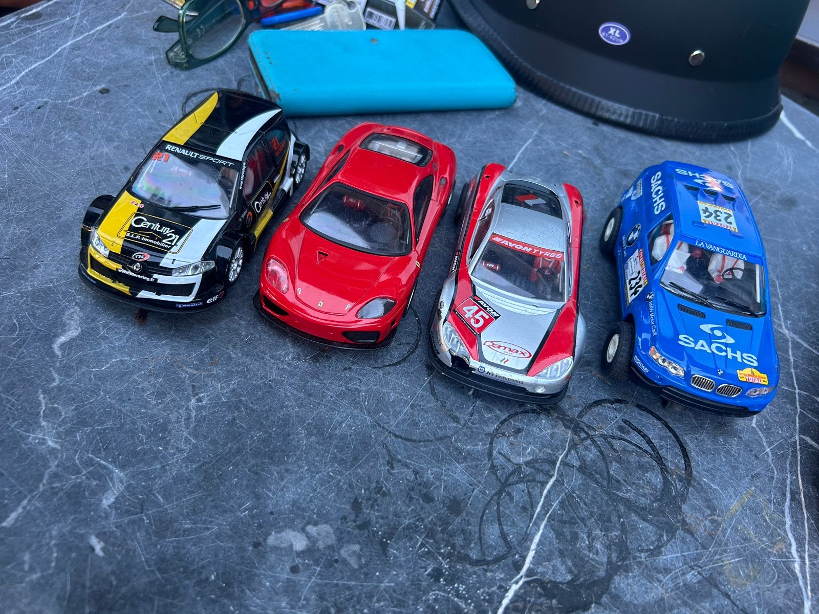 Set van 4 Ninco raceauto's, Overige merken, Gebruikt, Onderdelen, Ophalen of Verzenden