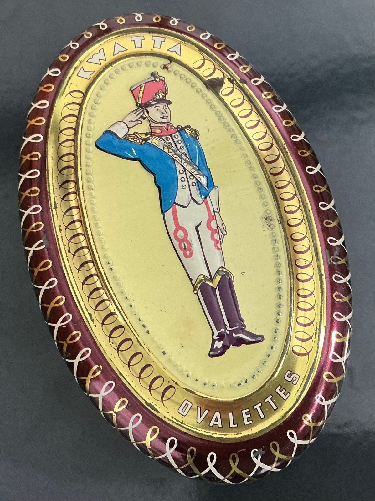 Oud kwatta blikje, Verzamelen, Ophalen of Verzenden, Gebruikt, Overige