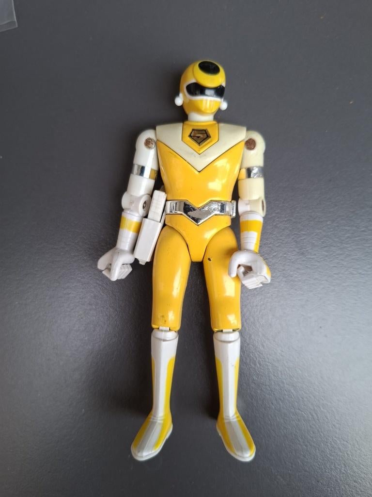 Bioman - Maskman, Bandai 1987, Yellow mask with gun, Overige generaties, Ophalen of Verzenden, Zo goed als nieuw