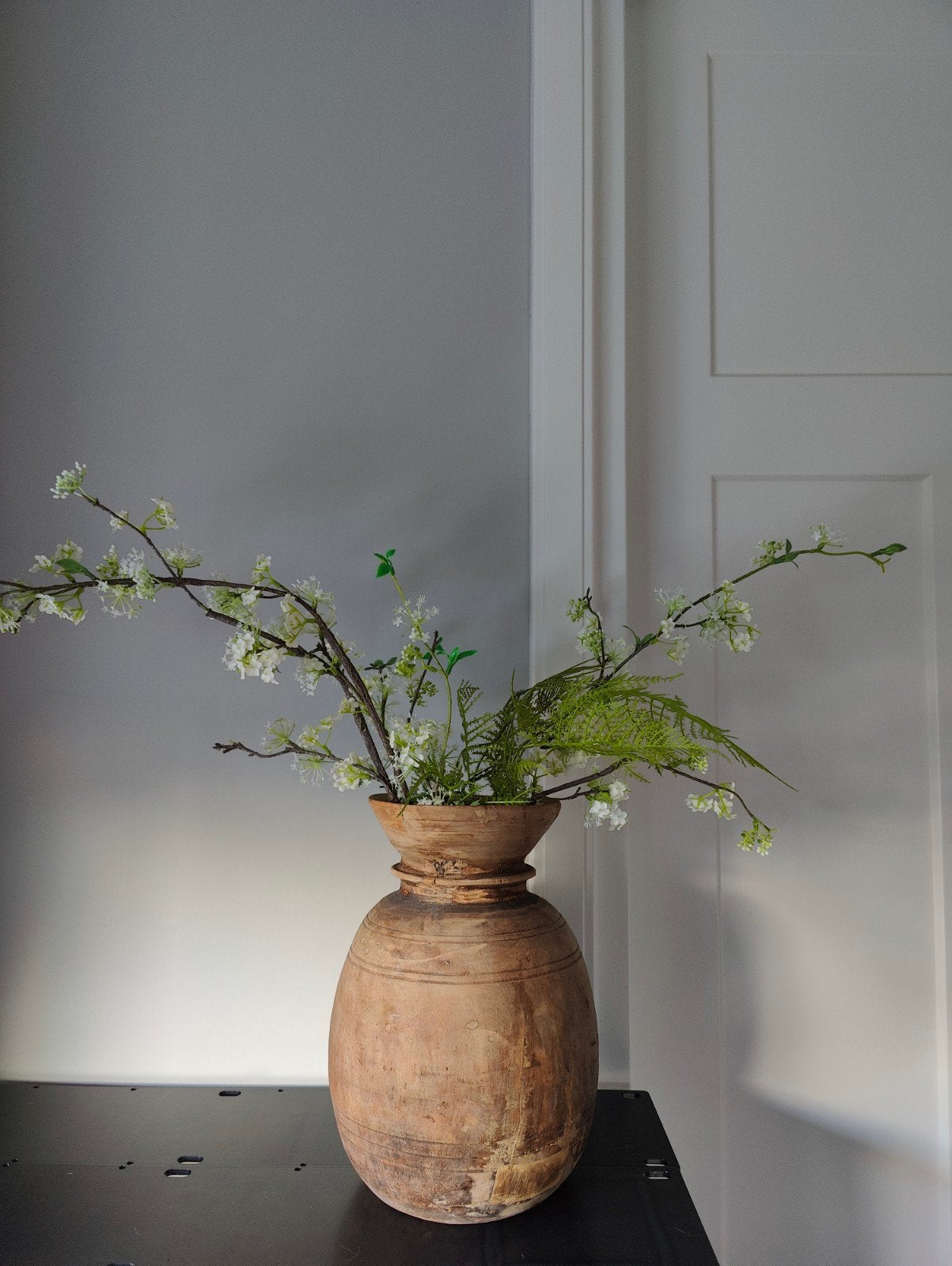 Nepalese Houten Pot - Uniek Decoratief Stuk, Ophalen of Verzenden