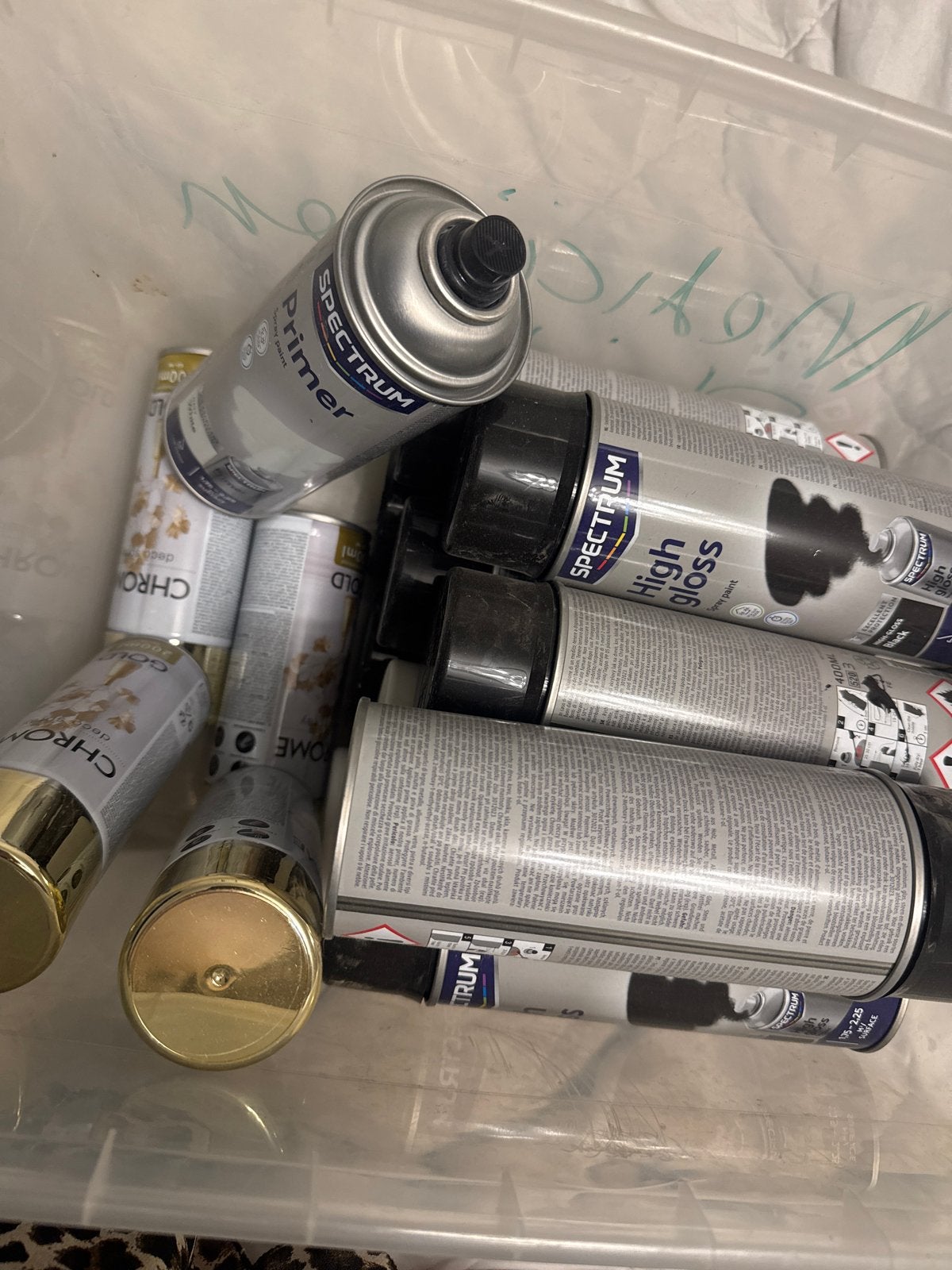 Spuitbussen: Primer, Hoogglans Zwart en Chroom Goud, Ophalen, Zwart, Minder dan 5 liter, Verf