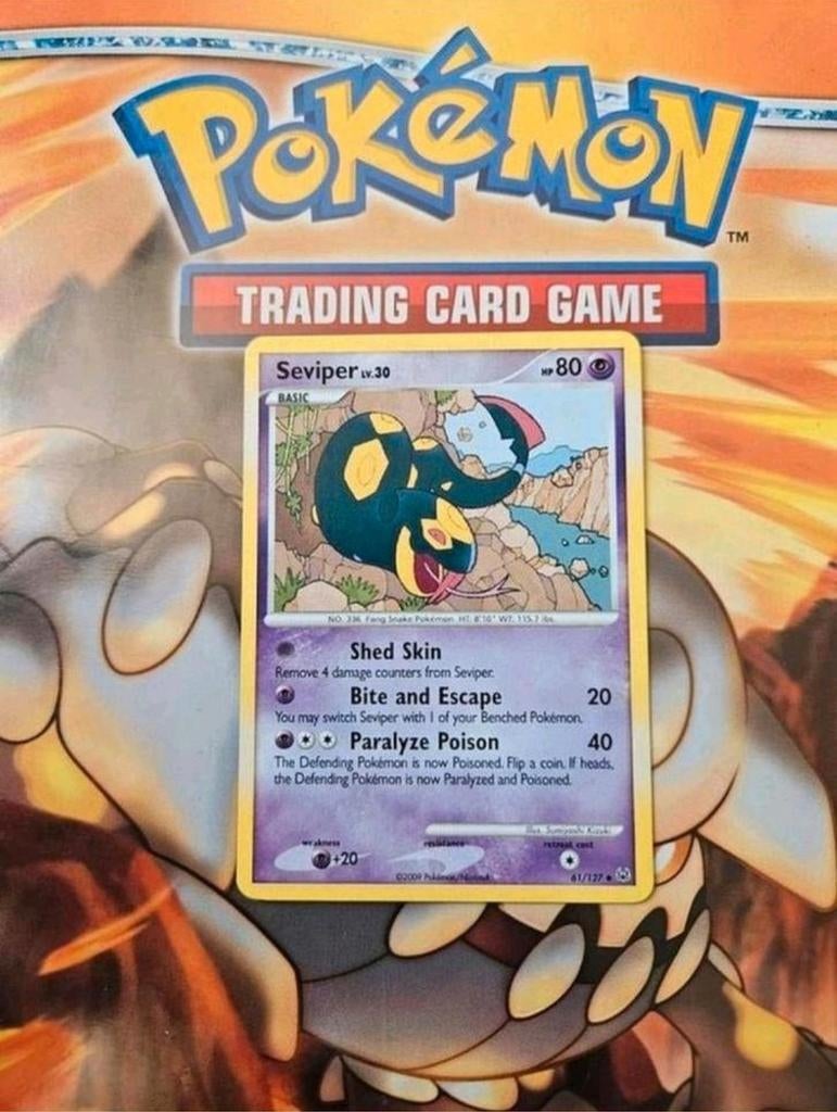Seviper 61/127 Platinum Base set pokemon kaart, Ophalen of Verzenden, Gebruikt, Losse kaart
