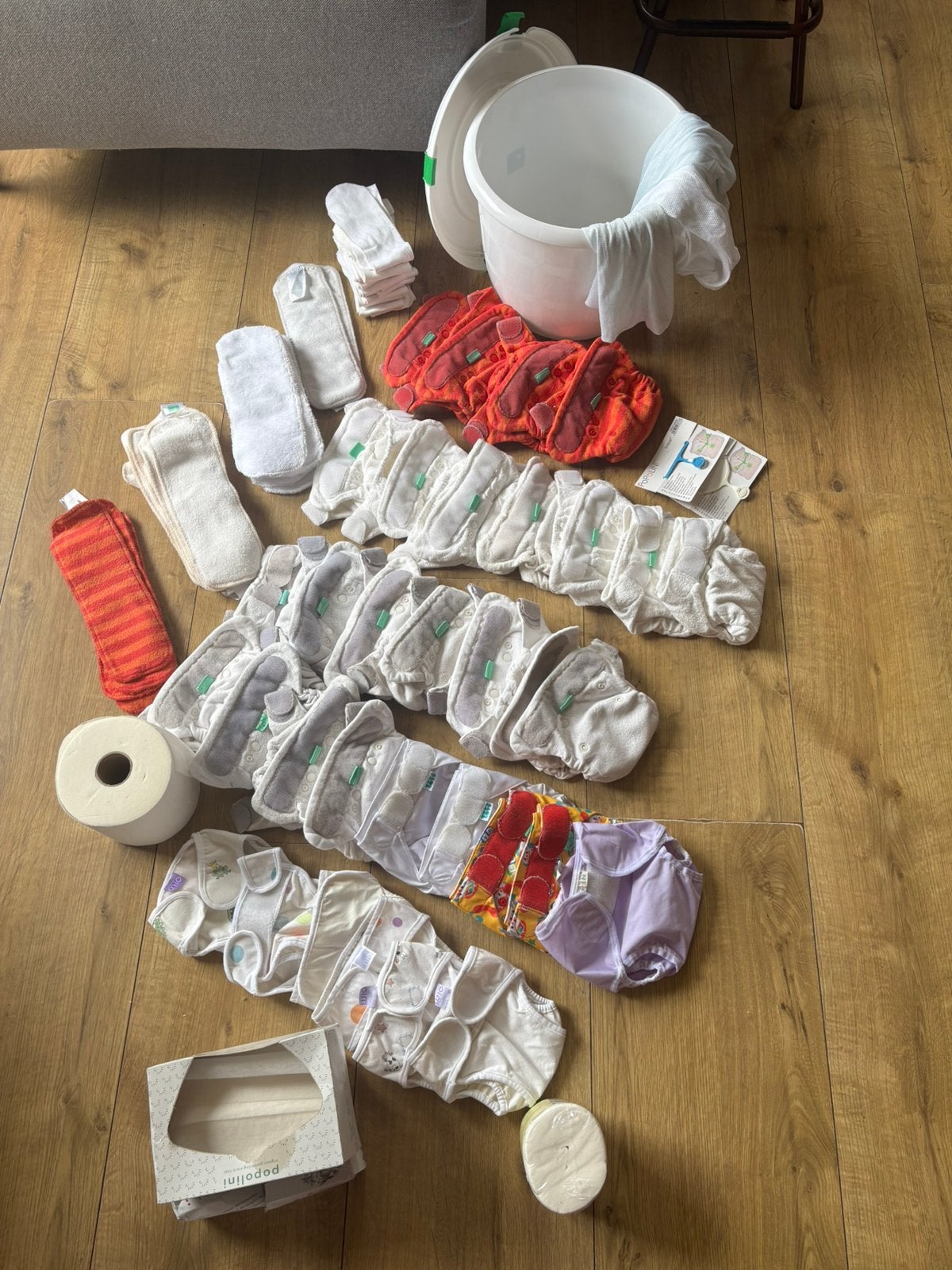 Volledig pakket wasbare luiers TotsBots, Ophalen of Verzenden, Zo goed als nieuw, Jongetje of Meisje