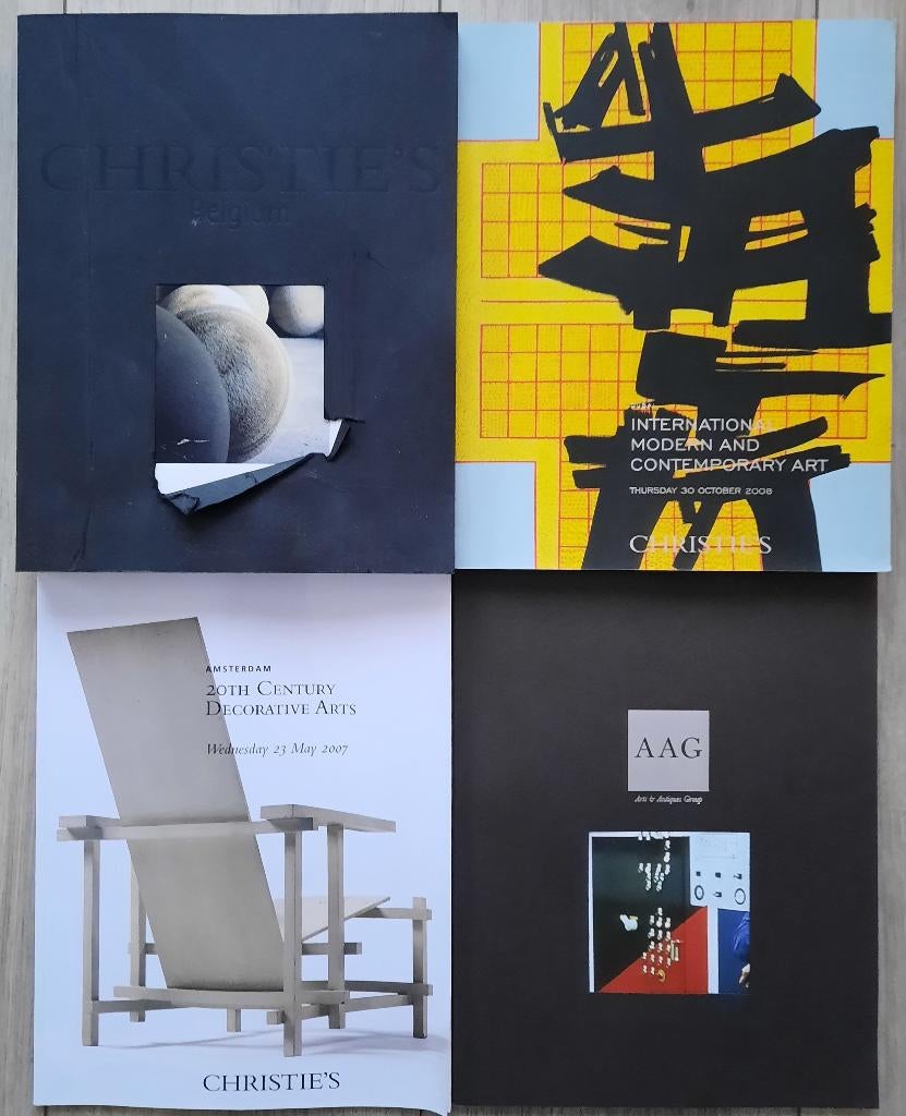 4 verschillende veilingcatalogi Christie's en AAG, Boeken, Kunst en Cultuur | Beeldend, Gelezen, Ophalen of Verzenden