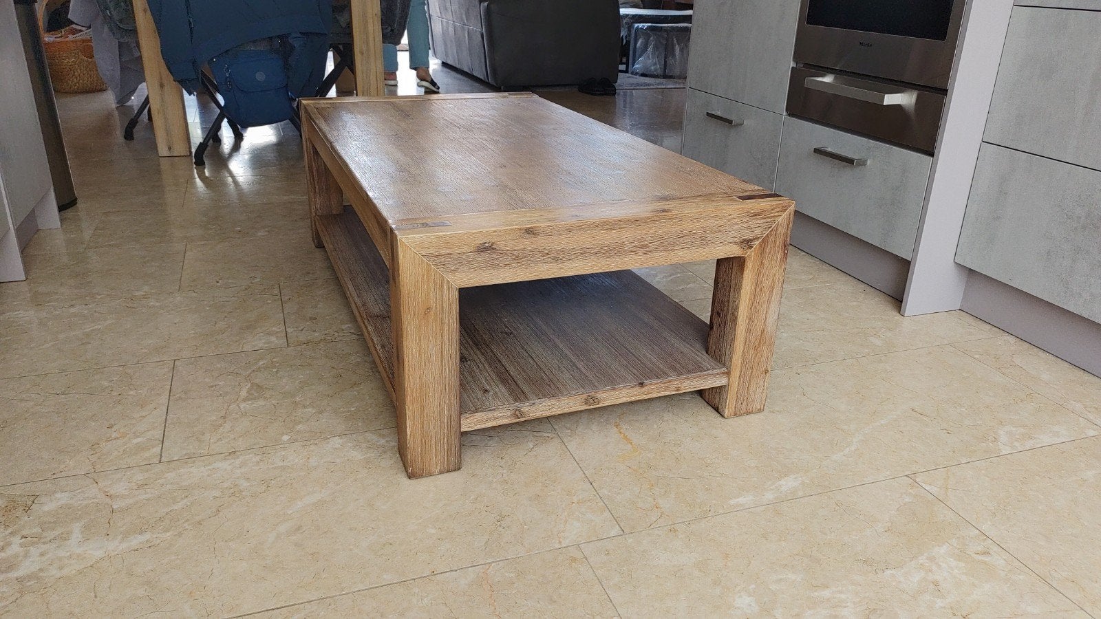 Salontafel Salzburg acacia greywash, Ophalen, Gebruikt, 100 tot 150 cm, 50 tot 100 cm