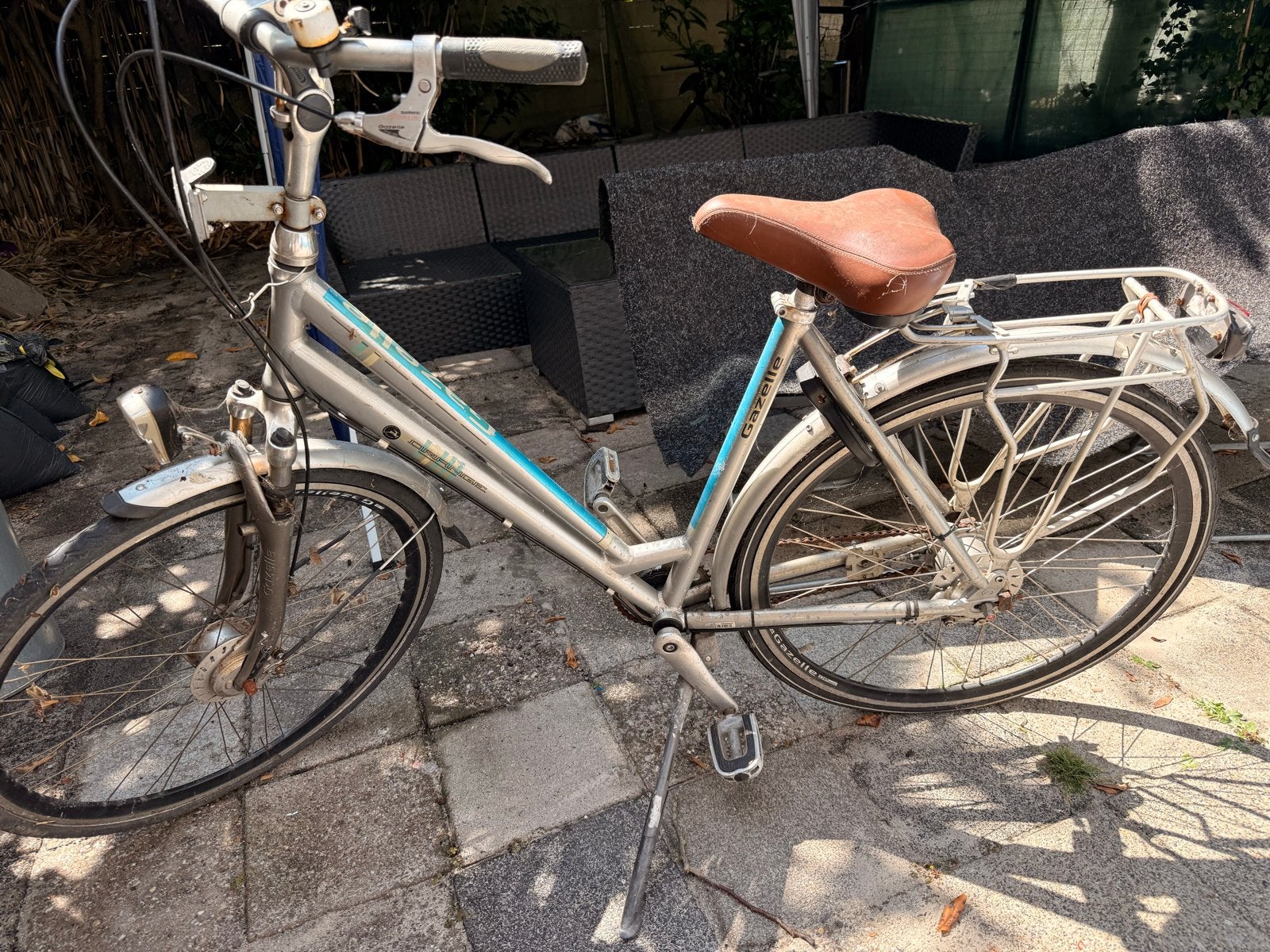 zilverkleurige Gazelle Orange Limited Edition damesfiets, Fietsen en Brommers, Ophalen, Velgrem, Versnellingen, Gazelle