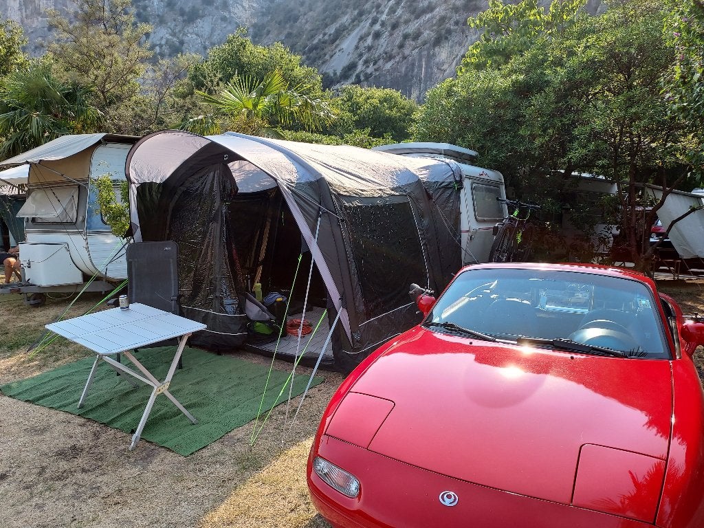 Tekoop Busvoortent, Caravans en Kamperen, Tenten, tot en met 2, Gebruikt, Ophalen