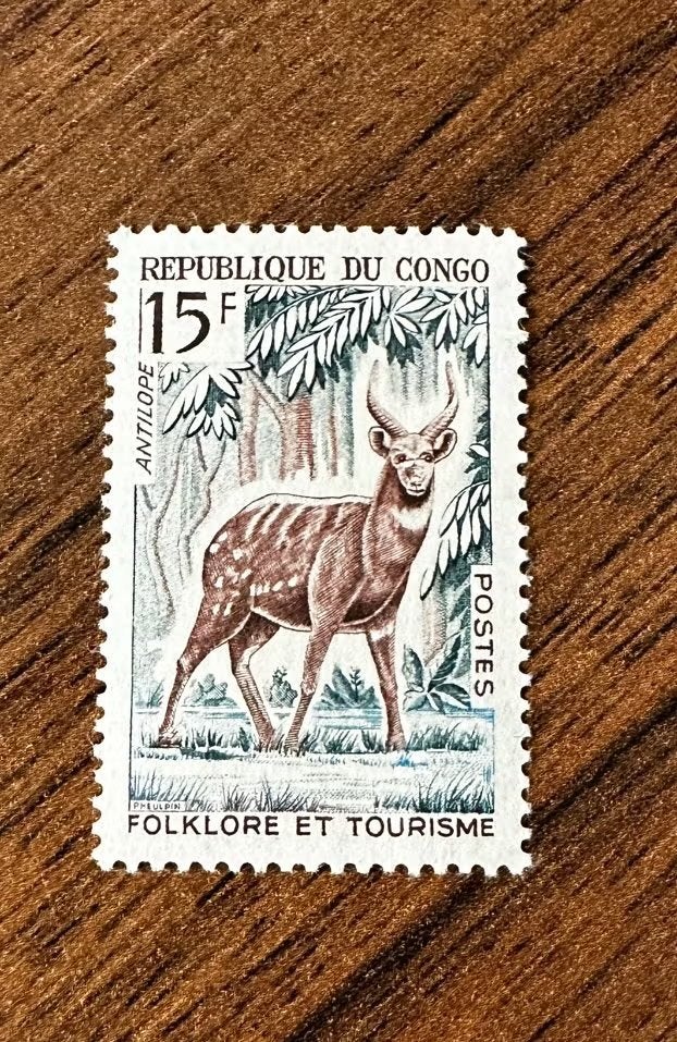Congo Brazzaville 1965 hert dieren postfris, Ophalen of Verzenden, Overige landen, Postfris