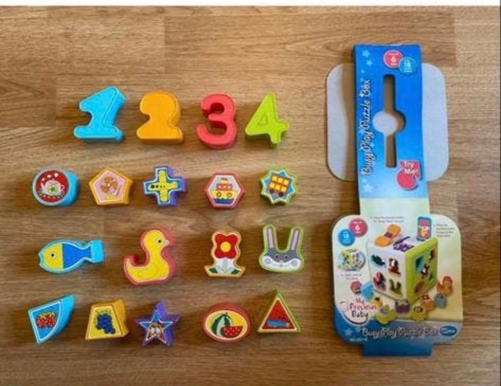 VTech Baby Busy Play Puzzle Box met vormen en cijfers, Ophalen of Verzenden, Zo goed als nieuw, Overige typen, Met licht