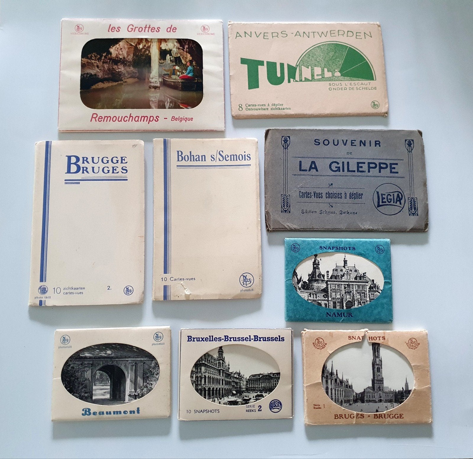 Verzameling Belgie Snapshots Leporrelo's met ansichtkaarten, Verzamelen, Ophalen of Verzenden, 1940 tot 1960, Ongelopen