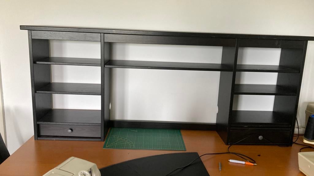 Bureau opbouw zwart, Huis en Inrichting, Bureaus, Ophalen, Zo goed als nieuw, Zwart