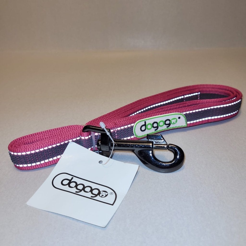Dogogo Hondenriem gerubberde lijn met handlus roze 20mm 2m, Dieren en Toebehoren, Ophalen of Verzenden, Nieuw, Hondenriem