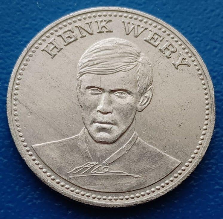Penning Henk Wery 'Feyenoord' - Shell 1970, Postzegels en Munten, Verzenden, Overige materialen, Nederland