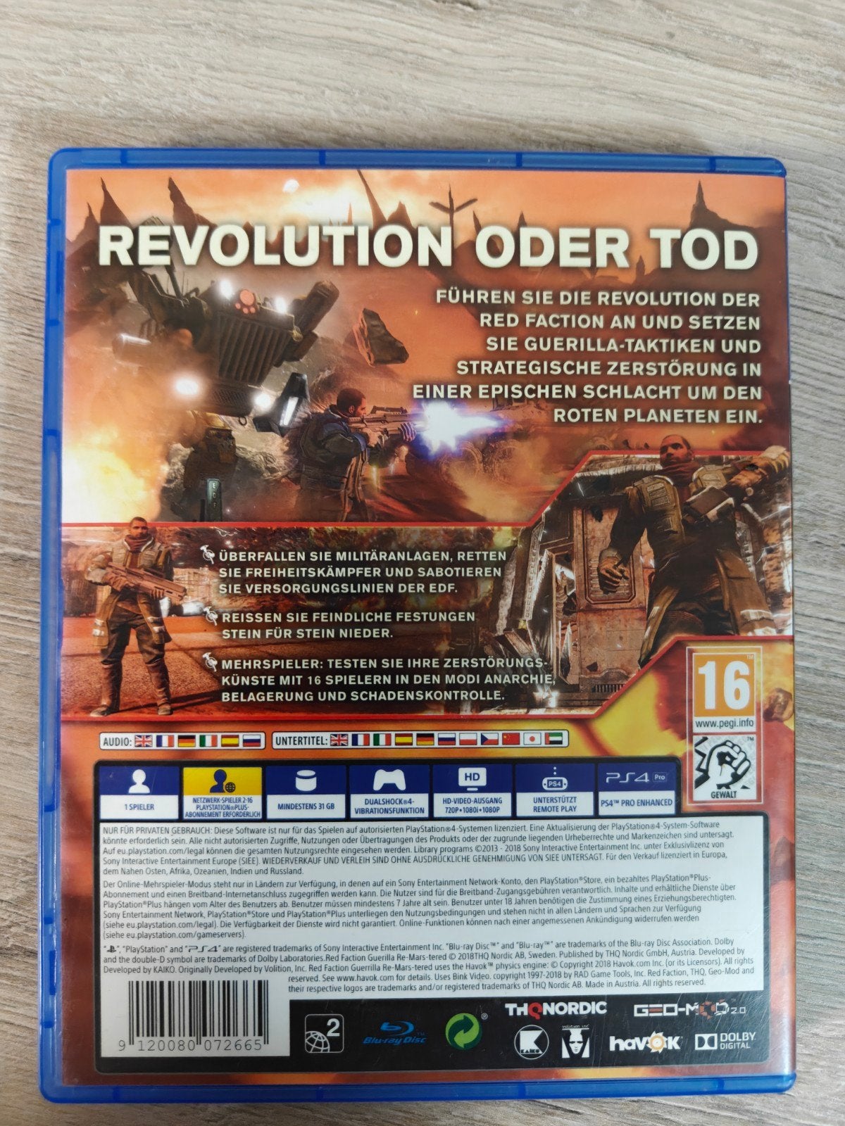Red Faction Guerrilla Re-Mars-tered PS4, Shooter, Emil-Fischer-Straße 16, 97074 Würzburg, Duitsland, Info@thqnordic.com, 1 speler