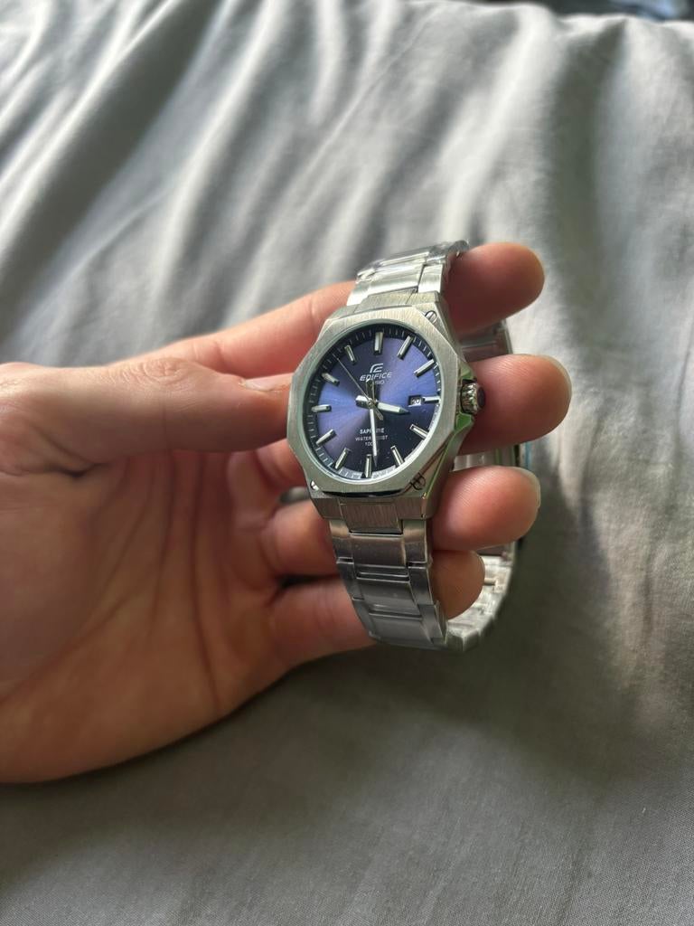 Casio edifice horloge, Verzenden, Zo goed als nieuw, Staal